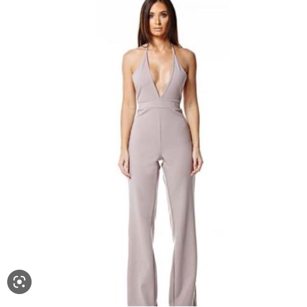 SLNGHR jumpsuit pale lavender size XS halter top